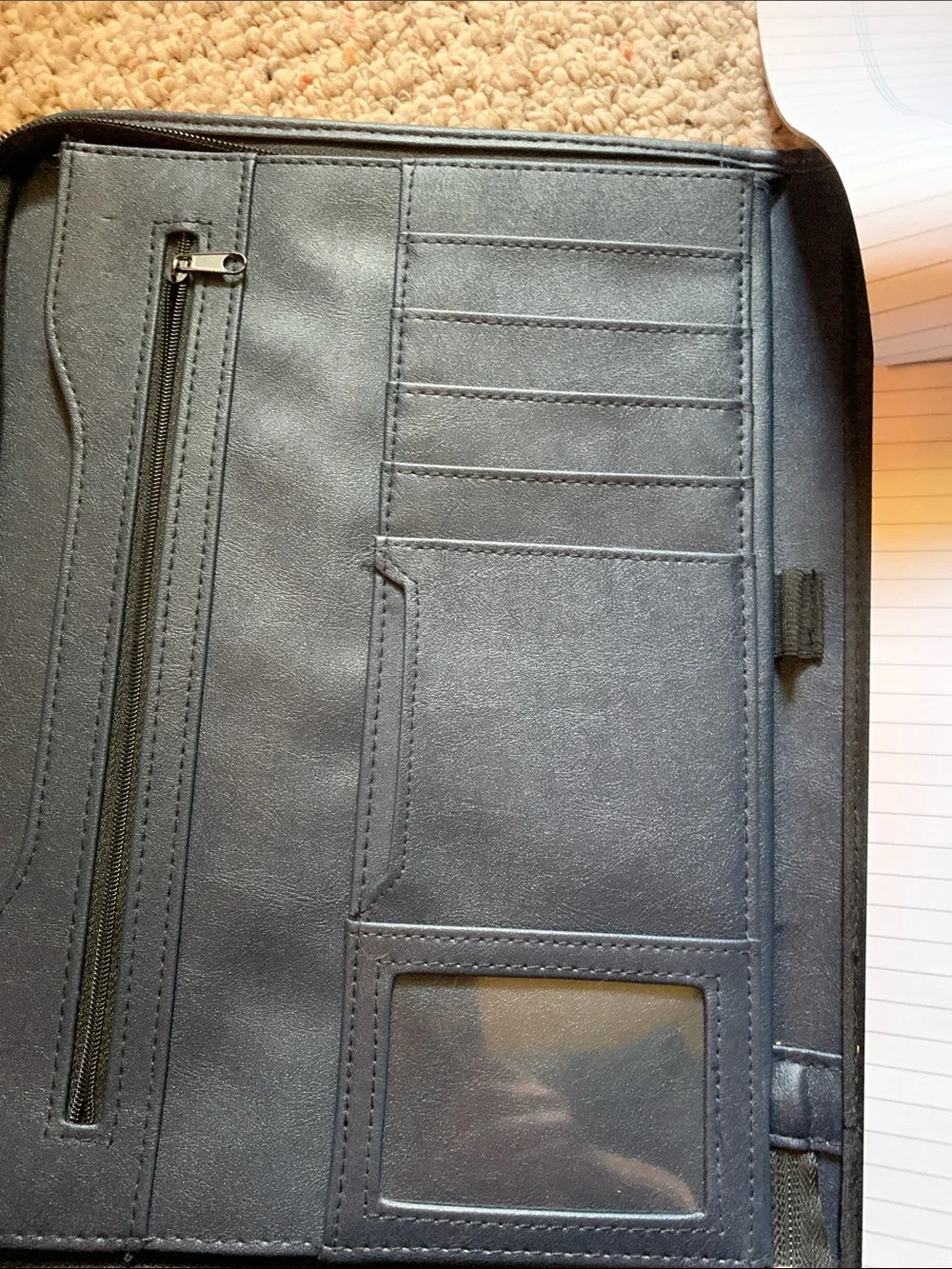 USAID Black Leather Tablet Portfolio with Branded Notebook